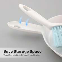 NACENA Handheld Dustpan And Broom Set – Mini Compact Brush Combo For Desktop, Sofa, Car & Kitchen Crumbs Small Cleaning Tool With Stiff Bristles, Blue - 藍色-1 - 查看 4