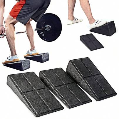 3 Stück/Set Kniebeuge Keilblock rutschfeste erhöhte Rampe Wadenheber Plattform für Fitness Gewichtheben Yoga Training