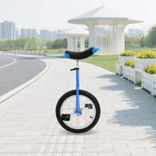 Futchoy 16in Outdoor Wheel Unicycle, Height Adjustable Unicycle, One Wheel Bike - Blue - View 9