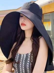 Premium 360 Degree UV Protection Sun Hat With Long Shoulder Flap Breathable Windproof Adjustable Wide Coverage Neck Guard Bucket Hat Prevent Sunburn Ideal For Fishing Beach Picnic Golf Boating Summer Outdoor Essential Accessory For Women - Multiple Styles - View 17