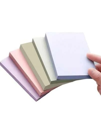 500pcs Colorful Self-Adhesive Memo Sticky Notes, 76x50mm, 5 Mixed Colors, Multi-Purpose Index Stickers, Ideal For Office, Study, Home
