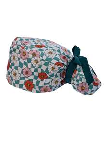 Adjustable Women's Surgical Cap, Ponytail Surgical Cap With Button And Ribbon Tie, Suitable For Nurses On Valentine's Day - Multicolor - View 8