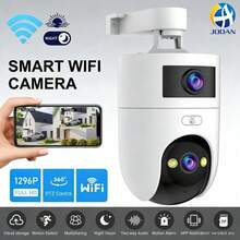 1296P 全高清 PTZ 无线网络摄像头 5G WiFi 双镜头双屏自动跟踪婴儿监护器街道安防摄像头 - 白色 - 查看 3