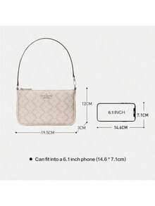 Kate Spade Túi đeo vai và túi xách tay có mặt dây chuyền hoa đặc trưng của KS, dây đeo điều chỉnh được. - Màu be - Xem 10