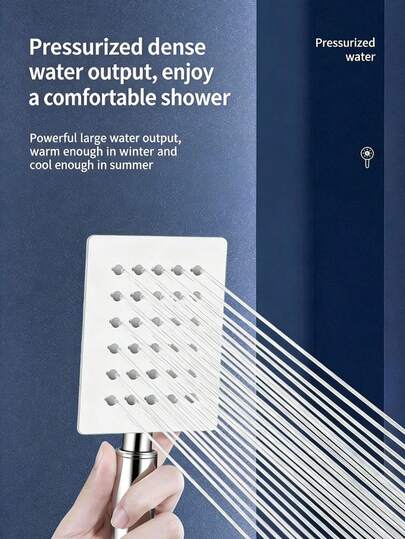 Bathroom Stainless Steel Shower Head Handheld Sprayer Ceiling Mount Pressure Boosting Bathroom Showerhead Household Rain Shower Sprayer