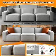 Sectional Couch Connectors 2 Packs, Interlocking Couch Connector Brackets, Heavy Duty Sofa Connectors For Sectionals, Keep Sectional From Sliding Apart - Black - View 5