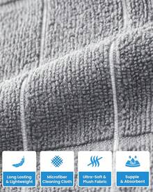 Utopia Towels 12 Pack Wash Cloths Set, 12 By 12 Inches, Highly Absorbent And Super Soft Microfiber Fingertip Towels, Multi-Purpose Washcloths For Bathroom, Kitchen, Hotel, Spa, And Gym (Grey) - 灰色 - 查看 4