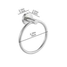 1pc Heavy Duty Towel Rack, Towel Ring - Bathroom & Kitchen Wall Mounted Towel Holder, Modern Round Towel Bar With Thick Ring Towel Rack Hardware Set - Multicolor - View 14