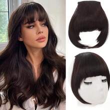 Synthetic Fake Hair Bangs 2Clips In Hair Extension Neat Front Fake Fringe False Hairpiece For Women Clip In Bangs - Multicolor - View 17