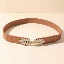 1条波西米亚风金叶腰链，搭配白色弹力腰带，适合日常穿着和度假装扮。 - 彩色 - 查看 10