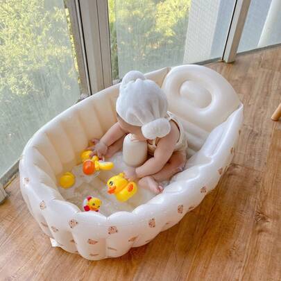 Children's Inflatable Bathtub For Travel, Portable Baby Bathtub For Outdoor Play, Press And Inflate