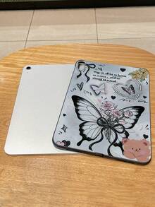 1 chiếc ốp lưng bảo vệ máy tính bảng màu đen mờ, chống sốc toàn thân bằng silicon mềm, thiết kế nữ tính nhẹ nhàng theo phong cách Ins, tương thích với iPad. - màu đen - Xem 5