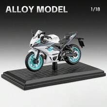 1pc 1/18 Scale Children's Toy Motorcycle Model, Front Wheel Linkage Steering/Shock Absorber Tires/Retractable Kickstand, Alloy Material, Rollable Tires, Suitable For 3+ Years Old Boys And Girls As Gift - Multicolor - View 14