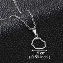 1件 重聚地图轮廓 974 芙蓉花和椰子树 瓜德罗普岛 马提尼克岛 吊坠项链 不锈钢首饰 - 彩色 - 查看 15