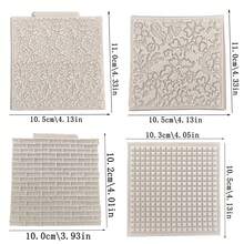 Lace Pad Silicone Mold DIY Handmade Prop Fondant Cake Decor Candy Mold Kitchen Tool Baking Tool Cupcake Top Decor Wedding Birthday Party Decor Reusable Mold - Light Grey - View 3