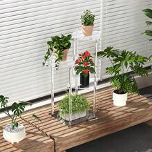 亚克力植物架，多功能透明边桌，咖啡桌，客厅，卧室床头柜收纳架 - 透明 - 查看 3