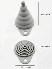 1 chiếc phễu nhà bếp bằng silicon gấp gọn, màu trơn tối giản, thích hợp sử dụng ngoài trời. - Xem 6