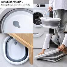 Collapsible Silicone Cleaning Bucket With Handle – Foldable Laundry & Mop Basin, Space-Saving Portable Water Tub For Home & Travel - View 8