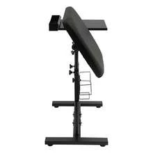 SHIOUCY Black Adjustable Height Arm Rest Stand, 360° Rotating Workbench Nail Station With Storage Shelf Pigment Rack For Studio Salon Home Office - Black - View 9