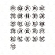1pc Black Photosensitive Stamp, Automatic Re-Inking, 26 English Letters, Retro Cursive Font, Suitable For Scrapbooking, Greeting Cards, Gift Packaging, Etc. - L - View 5