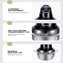 SOKANY7020 Home Meat Grinder, Stainless Steel Meat Grinder, 2L Large Capacity, 400W Powerful Motor, Dual Speed Control, Six-Blade Even Grinding, Stainless Steel Body, Meat/Baby Food/Vegetable Chopper All-In-One - View 8