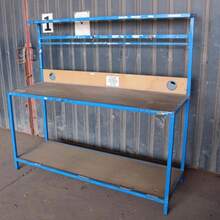 Used Industrial Pking Assembly Workbench Workstation With Shelves 1.7M Wide - B - View 3