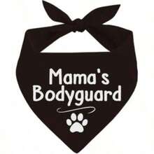 1pc 63*28cm Mother's Guardian Dog Triangle Scarf, Medium Dog Triangle Scarf, Black Pet Scarf, Ideal Gift For Dog Lovers - Multicolor - View 3
