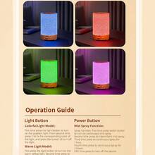 150ml Humidificador con apagado automático y luces LED de colores, difusor de aromas de niebla fría portátil, alimentado por USB para el hogar, la oficina y habitaciones pequeñas - Mist - Ver 8