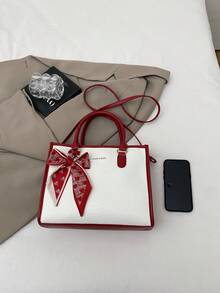 优雅女士斜挎包，时尚通勤手提包，防水防刮大容量单肩包，轻便百搭休闲包 - 紅色 - 查看 3
