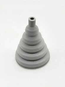 1 chiếc phễu nhà bếp bằng silicon gấp gọn, màu trơn tối giản, thích hợp sử dụng ngoài trời. - Xem 3