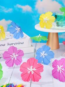 50/5pcs Palillos con Paraguas para Cócteles, Palillos con Paraguas Decorativos para Cócteles, Hechos de Palillos de Madera, Adecuados para Decoración de Fiesta Tropical Hawaiana, Palillos con Paraguas de Coco, Palillos con Paraguas de Flores para Bebidas, Decoración de Cupcakes, Palillos Tropicales, 6 Colores, Adecuados para Bar Tiki, Picnic, Fiesta de Cumpleaños, Palillos para Vacaciones, Paraguas de Papel Decorativos, Decoración de Bebidas, Acentos para Fiesta de Boda Tropical - multicolor - Ver 7