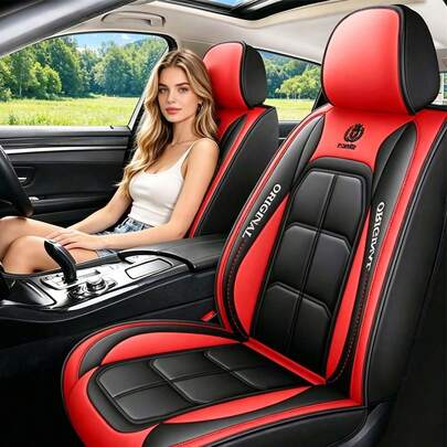 Car Full Coverage Seat Cover, For Front Passenger And Driver - Durable, Comfortable, SAll-Season Universal Seat, Breathable Seat Pad, For Sedans And Suvs