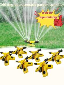 6pcs 360° Rotating Lawn Sprinkler Set, 360° Rotating Sprinkler, Automatic Lawn Watering System, Adjustable Arm For Succulents And Balcony Plants Drip Irrigation, Plastic Material, Multi-Angle Rotation, Garden Irrigation System - Sprinkler - View 13