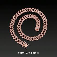 Collar de eslabón cubano geométrico de alta calidad, joyería de estilo hip hop brillante como regalo - collar de cadena - Ver 20