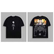 New Hot Selling Vintage T-Shirt Blouse Cute Top 100 Percent Cotton Men's Shirts Manfinity Men Graphic Tees Women Darcsport New Wolf Head  Sports Fitness T-Shirt  Collaboration Loose Heavyweight Short-Sleeve Top - 黑色 - 查看 1