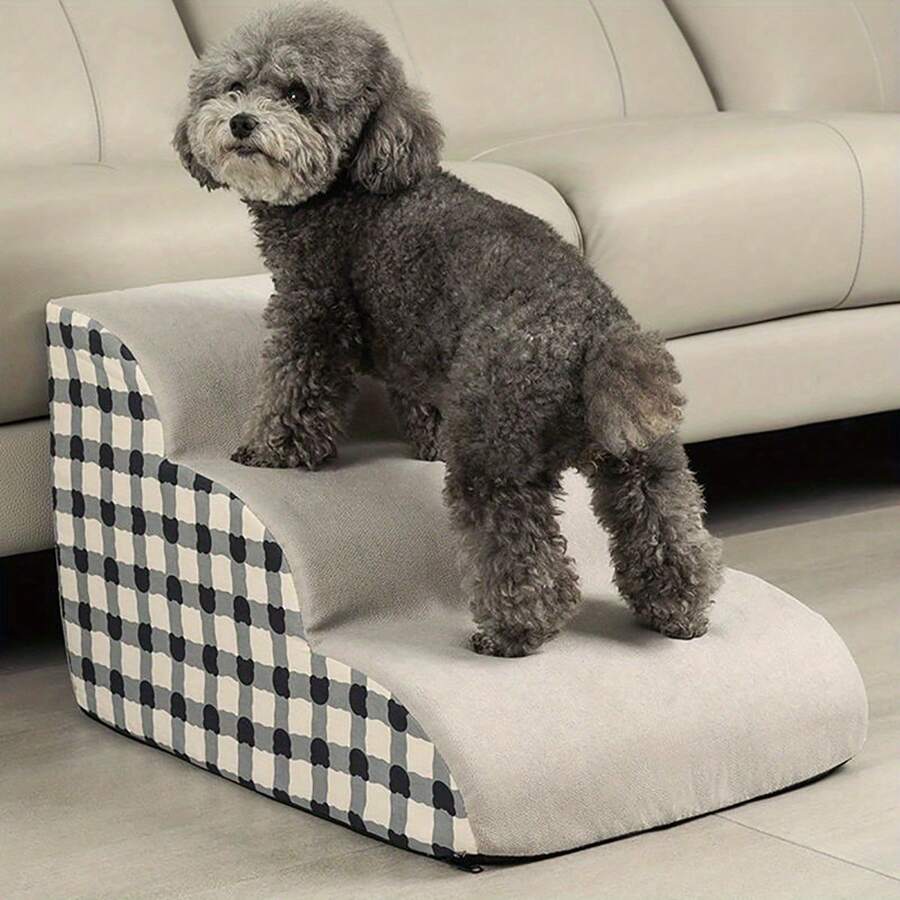 Cầu thang dốc an toàn cho thú cưng 2/3 bậc bằng xốp mật độ cao, chống trượt, phù hợp cho chó già và chó bị đau khớp, dùng cho giường sofa hoặc các loại chó khác. - Nhiều màu - Xem 1