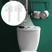 1/2 件装马桶座圈螺丝更换套件，塑料螺栓，带塑料螺母和垫圈，用于固定马桶座圈顶部，白色 - A - 查看 4