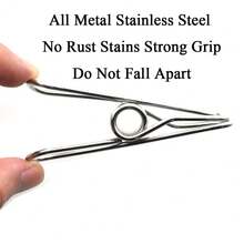 All Metal Clip, Rust Free, Strong Wind 3.4 Inches (About 8.6 Cm), 10 Pieces, Oversized. Do Not Separate And Open For Clothes, Snacks, Bag Clip - Multicolor - View 2