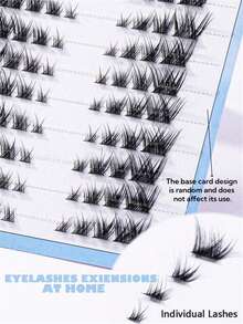 10 Rows/80pcs DIY Fox-Style Individual False Eyelashes, C-Curl Flared, 8mm/10mm/12mm/14mm Mixed Length, DIY Eyelash Extension, Natural Look, Self-Adhesive, Fluffy & Fine, Synthetic Mink, Handmade For Daily Or Party DIY. Eyelash Cluster, Individual False Eyelashes - C - View 6