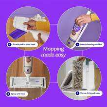 Power Mop Wood, Hardwood Floor Cleaner Mopping Home, Bathroom, Kitchen, All Purpose Multi-Surface Cleaning Set Includes PowerMop Wood, 2 Pads, 1 QuickDry Lemon Solution, & 2 Batteries - 1 - Xem 3