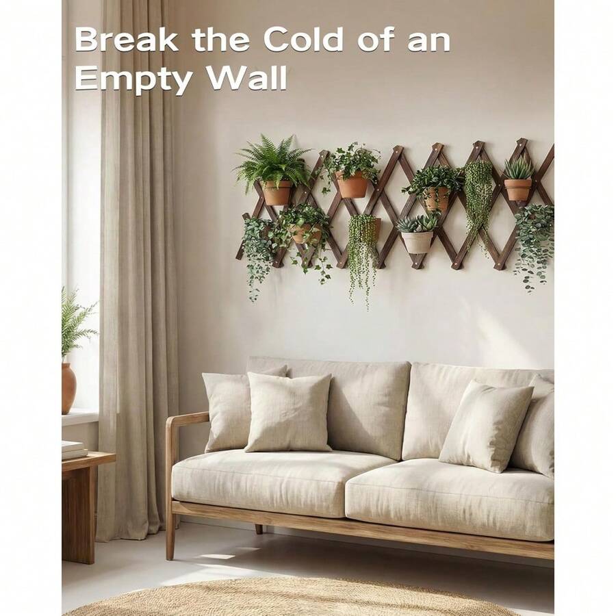 Indoor/Outdoor Wood Trellis Panels, Extendable Design For Vines, Ideal As Yard Edging And Animal Barrier - Default - View 1