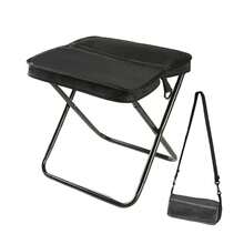 2 In 1 Foldable Backpack Stool Portable Mini Outdoor Camping Folding Seat Chair With Shoulder Straps - B - Xem 8