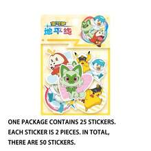 pokemon 宝可梦官方正品贴纸，可爱卡通装饰，手机账号，笔记本DIY贴纸 - 彩色 - 查看 14