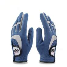 Men's Golf Glove Microfiber Blue Wear-Resistant Breathable - 藍色 左手1只 - 查看 1