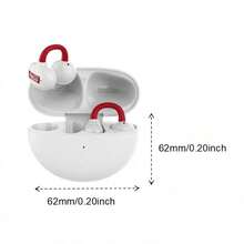 Auriculares inalámbricos de oreja abierta Coca-Cola T60, compatibles con conexión inalámbrica Bluetooth 6.0, traducción en tiempo real con IA, posicionamiento remoto mediante aplicación, 25 horas de duración de batería total, control táctil, diseño de oreja abierta adecuado para deportes y uso diario - Ver 6