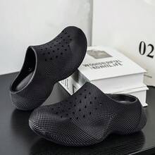 新款时尚厚底透气套脚户外运动凉鞋，增高，男女通用 - 黑色 - 查看 6