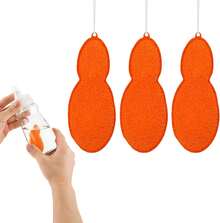 3pcs Beans-Shaped Bottle Cleaning Sponges, Magic Beans Water Bottle Cleaner Sponge With Ceramic Balls, Reusable Small Mouth Bottle Clean Sponges, Easy To Clean (Orange) - White - 查看 1