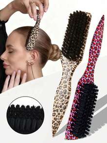 1/6/11pcs Pink Leopard Print Hair Styling Tool Set, Including Comb, Foldable Air Cushion Brush, Spray Bottle, Hair Clips And Hair Ties, Minimalist Y2K Style Unisex Daily Styling, Travel And Salon Essential, Hair Styling Tools, Hair Accessories, Salon Travel Must-Have Hair Products, Hair Care, Curling Brush, Beach Supplies, Summer, Mother's Day Gift, Holiday Essential, Summer Accessory, Gift For Millennial Women - Multicolor - View 10