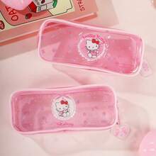 DOBBLE Hộp đựng bút bằng nhựa trong suốt chính hãng, túi đựng bút chì trong suốt dành cho nữ sinh, dụng cụ văn phòng phẩm. - A - Xem 2