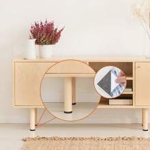 3毫米厚自粘毛毡家具垫，可裁剪，黑色和米色无纺布椅腿和桌腿保护垫 - 腳墊 - 查看 6